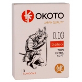 Тонкие презервативы OKOTO Thin Extra Soft - 3 шт. - Sitabella - купить с доставкой в Петрозаводске