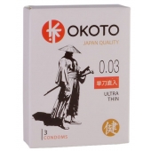 Ультратонкие презервативы OKOTO Ultra Thin - 3 шт. - Sitabella - купить с доставкой в Петрозаводске