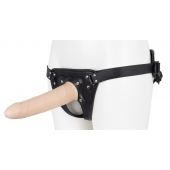 Пустотелый страпон Harness CLASSIC с бандажом - 19,5 см. - LOVETOY (А-Полимер) - купить с доставкой в Петрозаводске