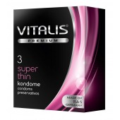 Ультратонкие презервативы VITALIS PREMIUM super thin - 3 шт. - Vitalis - купить с доставкой в Петрозаводске