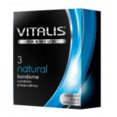 Классические презервативы VITALIS PREMIUM natural - 3 шт. - Vitalis - купить с доставкой в Петрозаводске