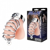 Серебристая клетка для члена Urethral Play Cage - BlueLine - купить с доставкой в Петрозаводске
