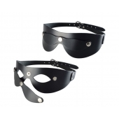 Черная кожаная маска  Новичок - Sitabella - купить с доставкой в Петрозаводске