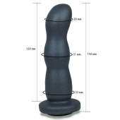 Черная анальная рельефная насадка-фаллоимитатор - 15 см. - LOVETOY (А-Полимер) - купить с доставкой в Петрозаводске