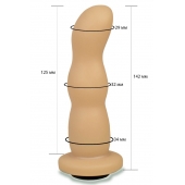 Телесная рельефная насадка Harness - 14,2 см. - LOVETOY (А-Полимер) - купить с доставкой в Петрозаводске