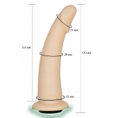 Телесная гладкая насадка-фаллоимитатор Harness - 17 см. - LOVETOY (А-Полимер) - купить с доставкой в Петрозаводске