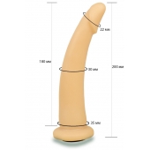 Телесная гладкая насадка-фаллоимитатор Harness - 20 см. - LOVETOY (А-Полимер) - купить с доставкой в Петрозаводске