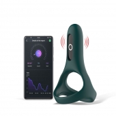 Изумрудное виброкольцо Magic Motion Rise с подхватом мошонки - Magic Motion - в Петрозаводске купить с доставкой
