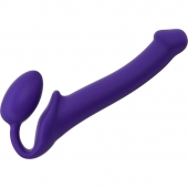 Фиолетовый безремневой страпон Silicone Bendable Strap-On - size M - Strap-on-me - купить с доставкой в Петрозаводске