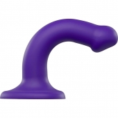 Фиолетовый фаллоимитатор-насадка Strap-On-Me Dildo Dual Density size S - 17 см. - Strap-on-me - купить с доставкой в Петрозаводске