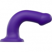 Фиолетовый фаллоимитатор-насадка Strap-On-Me Dildo Dual Density size L - 19 см. - Strap-on-me - купить с доставкой в Петрозаводске
