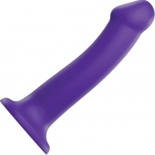 Фиолетовый фаллоимитатор-насадка Strap-On-Me Dildo Dual Density size L - 19 см. - Strap-on-me - купить с доставкой в Петрозаводске