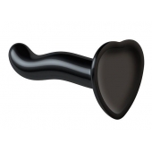 Черный фаллоимитатор-насадка Strap-On-Me P G spot Dildo size S - 16,4 см. - Strap-on-me - купить с доставкой в Петрозаводске