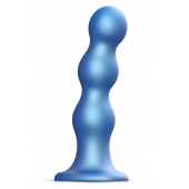 Голубая насадка Strap-On-Me Dildo Plug Balls size S - Strap-on-me - купить с доставкой в Петрозаводске