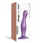Фиолетовая насадка Strap-On-Me Dildo Plug Curvy size L - Strap-on-me - купить с доставкой в Петрозаводске