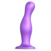 Фиолетовая насадка Strap-On-Me Dildo Plug Curvy size L - Strap-on-me - купить с доставкой в Петрозаводске