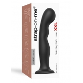 Черная насадка Strap-On-Me Dildo Plug P G size XXL - Strap-on-me - купить с доставкой в Петрозаводске