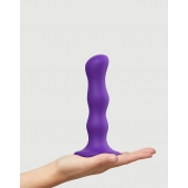 Фиолетовая насадка Strap-On-Me Dildo Geisha Balls size M - Strap-on-me - купить с доставкой в Петрозаводске