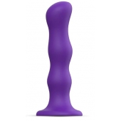 Фиолетовая насадка Strap-On-Me Dildo Geisha Balls size M - Strap-on-me - купить с доставкой в Петрозаводске
