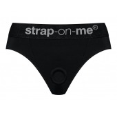 Черные трусики для насадок Heroine Lingerie Harness - size M - Strap-on-me - купить с доставкой в Петрозаводске