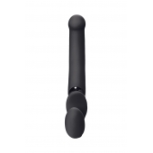 Черный безремневой вибрострапон Silicone Bendable Strap-On - size XL - Strap-on-me - купить с доставкой в Петрозаводске