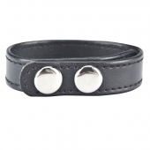Кольцо на пенис SNAP COCK RING из искусственной кожи на клепках - BlueLine - в Петрозаводске купить с доставкой