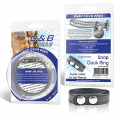 Кольцо на пенис SNAP COCK RING из искусственной кожи на клепках - BlueLine - в Петрозаводске купить с доставкой