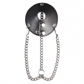 Утяжка для мошонки из искусственной кожи с цепочками PARACHUTE BALL STRETCHER - BlueLine - купить с доставкой в Петрозаводске