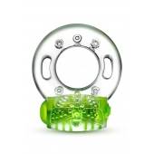 Зеленое эрекционное виброкольцо Arouser Vibrating C-Ring - Blush Novelties - в Петрозаводске купить с доставкой