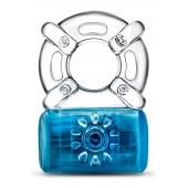 Синее эрекционное виброкольцо One Night Stand Vibrating C-Ring - Blush Novelties - в Петрозаводске купить с доставкой