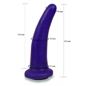 Фиолетовая гладкая изогнутая насадка-плаг - 13,3 см. - LOVETOY (А-Полимер) - купить с доставкой в Петрозаводске