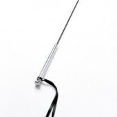 Черный кожаный стек с гладкой ручкой - 55 см. - Crazy Handmade - купить с доставкой в Петрозаводске