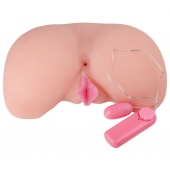 Вагина из кибер-кожи с выносным пультом управления вибрацией - LOVETOY (А-Полимер) - в Петрозаводске купить с доставкой