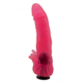 Розовая насадка для страпона с клиторальными лепестками - 18,5 см. - LOVETOY (А-Полимер) - купить с доставкой в Петрозаводске