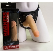 Приятный на ощупь фаллоимитатор на поясе Харнесс - 16,5 см. - LOVETOY (А-Полимер) - купить с доставкой в Петрозаводске