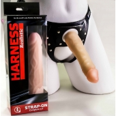 Телесная насадка-фаллос на трусиках с плугом - 16,5 см. - LOVETOY (А-Полимер) - купить с доставкой в Петрозаводске