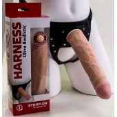 Насадка-фаллос в комплекте с трусиками Harness - 21,6 см. - LOVETOY (А-Полимер) - купить с доставкой в Петрозаводске