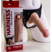 Страпон Harness из двух предметов: регулируемые трусики и насадка-фаллос - 17,5 см. - LOVETOY (А-Полимер) - купить с доставкой в Петрозаводске