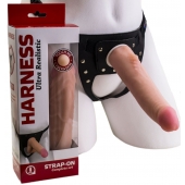 Реалистичный страпон Harness из трусиков и насадки-фаллоса - 18,5 см. - LOVETOY (А-Полимер) - купить с доставкой в Петрозаводске
