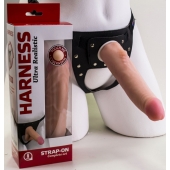 Реалистичный страпон Harness из трусиков и насадки-фаллоса - 18,5 см. - LOVETOY (А-Полимер) - купить с доставкой в Петрозаводске