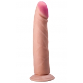 Фаллоимитатор на присоске из бархатистого на ощупь материала - 19,5 см. - LOVETOY (А-Полимер)