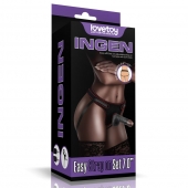 Женский темнокожий страпон Easy Strapon Set 7 Inch - 18 см. - Lovetoy - купить с доставкой в Петрозаводске