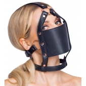 Черный намордник с кляпом-шаром Head Harness With A Gag - Orion - купить с доставкой в Петрозаводске