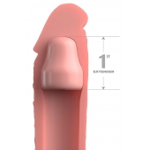Телесная насадка-удлинитель 1 Inch Silicone X-tension - 17,8 см. - Pipedream - в Петрозаводске купить с доставкой
