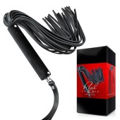 Черная кожаная плеть-флоггер - 84 см. - Notabu - купить с доставкой в Петрозаводске