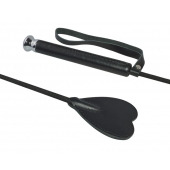 Чёрный стек с шлепком-сердечком - 70 см. - Sitabella - купить с доставкой в Петрозаводске