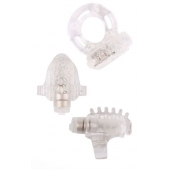 Набор из 3 прозрачных эрекционных колец с вибрацией Teasers Ring Kit - Chisa - в Петрозаводске купить с доставкой