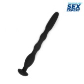 Черный силиконовый уретральный стимулятор - 10 см. - Sex Expert - купить с доставкой в Петрозаводске