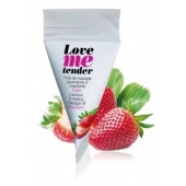 Съедобное согревающее массажное масло Love Me Tender Strawberry с ароматом клубники - 10 мл. - Love to Love - купить с доставкой в Петрозаводске