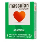 Презервативы анатомической формы Masculan Anatomic - 3 шт. - Masculan - купить с доставкой в Петрозаводске